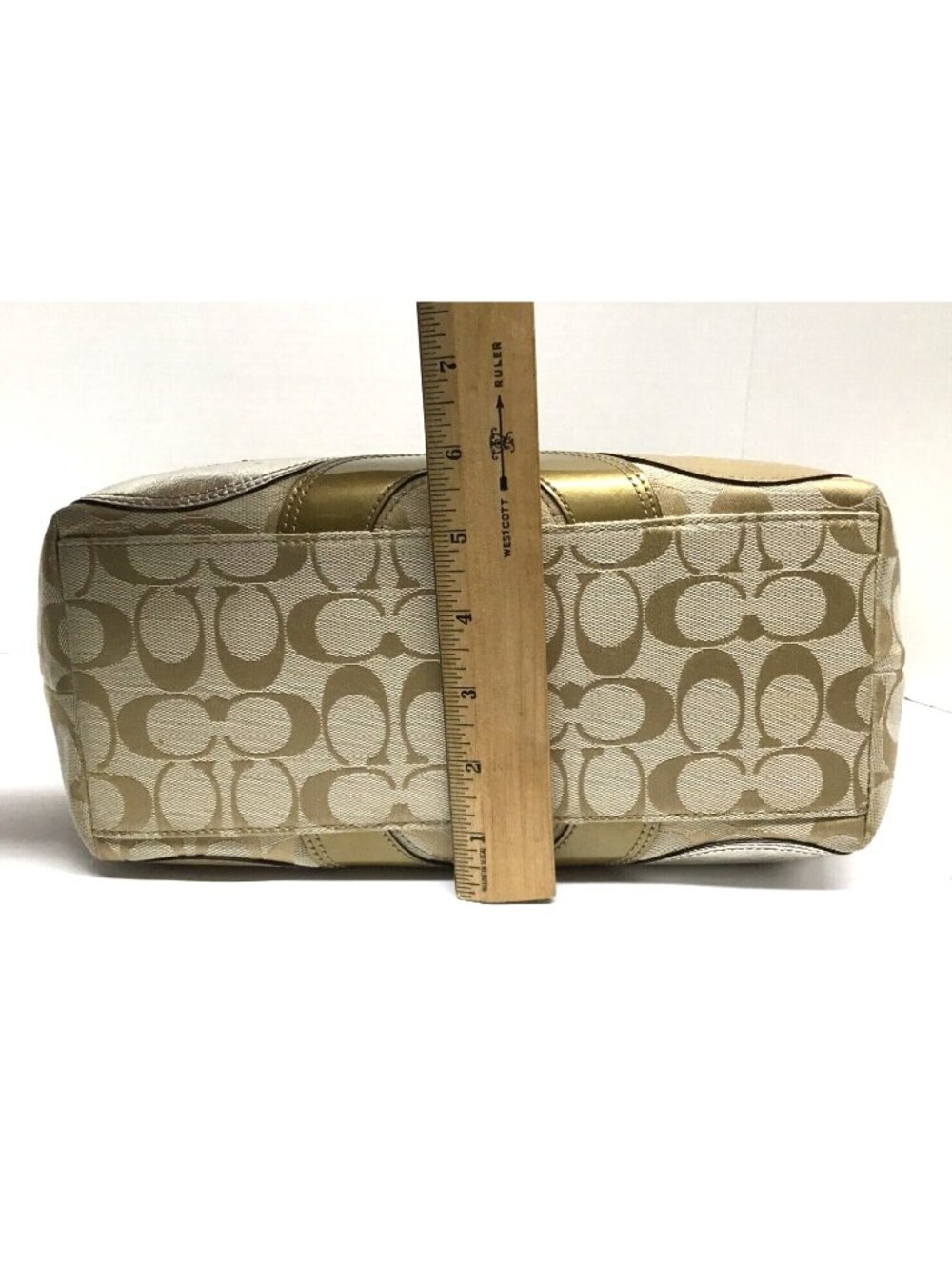 Coach Carly Tote F16180 Patchwork Embossed Metallic with Signature Tag - Picture 16 of 16